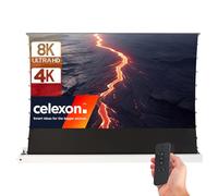 celexon UST pantalla de alto contraste para suelo con sistema de tijeras - HomeCinema Plus, 80" blanco