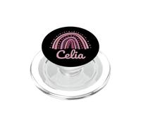Celia Nombre Personalizado Divertido Mujer Rosa Arco Iris Celia PopSockets PopGrip para MagSafe