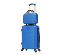 CELIMS - Maleta de Cabina de Viaje con Neceser Neceser 30cm Aprobada por 100+ Aerolíneas | Ligera y Rígida | Pequeña Maleta Cabina 55x40x20 | Maleta Infantil | Azul
