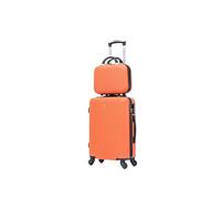 CELIMS - Maleta de Cabina de Viaje con Neceser Neceser 30cm Aprobada por 100+ Aerolíneas | Ligera y Rígida | Pequeña Maleta Cabina 55x40x20 | Maleta Infantil | Crema