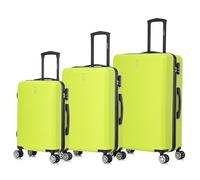 CELIMS - Set Maletas Rígidas 3 Piezas | Maleta Cabina + Maleta Mediana + Maleta Grande | 55 x 35 x 22 cm + 65cm + 75cm | Juego de 3 Maletas | Amarillo Flúor