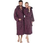 CelinaTex 5001186 - Albornoz de rizo con capucha, de algodón, para hombre y mujer, de calidad, mullida, con certificado Öko-Tex, talla S, color morado