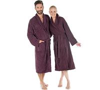 CelinaTex Albornoz con Cuello de algodón Rizado, algodón, Morado, pequeño