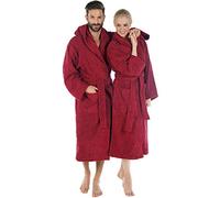 CelinaTex Albornoz S-XXXL con capucha y bolsillos largos para mujer y hombre, unisex, cálido, algodón OEKO-TEX Montana