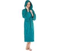 CelinaTex Albornoz S-XXXL con capucha y bolsillos largos para mujer y hombre, unisex, cálido, algodón OEKO-TEX Montana