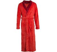 CelinaTex Albornoz S-XXXL con Cuello de Chal Bicolor, Bolsillos Largos para Hombre y Mujer, Unisex, Microfibra, Öko-Tex, Nevada