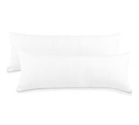 CelinaTex BeBasic Funda de cojín Juego de 2 Unidades Cierre de Cremallera Microfibra 40 x 200 cm Blanco