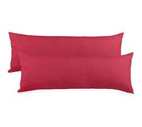 CelinaTex BeBasic Funda de cojín Juego de 2 Unidades Cierre de Cremallera Microfibra 40 x 200 cm Burdeos