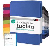 CelinaTex Lucina Sábanas Ajustables algodón 140x200-160x200 cm Azul Real