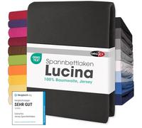 CelinaTex Lucina Sábanas Ajustables algodón 140x200-160x200 cm Negro