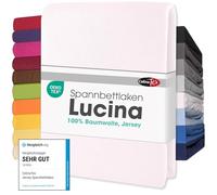 CelinaTex Lucina Sábanas Ajustables algodón 200x200-200x220 cm Blanco Nieve