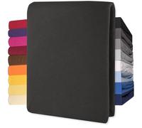 CelinaTex Lucina Sábanas Ajustables Revestimiento para Cama Boxspring algodón 140x200-160x200 cm Negro