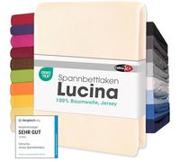 CelinaTex Lucina Sábanas Ajustables Revestimiento para Cama Boxspring algodón 180x200-200x200 cm Natural
