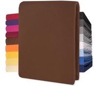 CelinaTex Lucina Sábanas Ajustables Revestimiento para Cama Boxspring algodón 200x200-200x220 cm marrón Chocolate