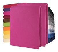 CelinaTex Lucina Sábanas Ajustables Revestimiento para Cama Boxspring algodón 2er-Set 90x200-100x200 cm Rosa