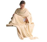CelinaTex - Manta con Mangas XL de TV de flauschig kuschelige Colcha Supersoft cálido 170 x 200 + 50 cm de pie Funda Funda Suave Microfibra Coral Polar ärmeldecke Manta 0003801 Beige