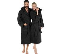 CelinaTex Montana Albornoz, Algodón, Negro, Estándar, Extra-Large