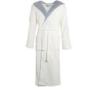 Celinatex Texas 4399, Albornoz Elegante Con Capucha Unisex, Gris (Cream White Gray), XL