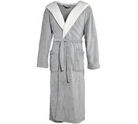 Celinatex Texas 4402, Albornoz Elegante Con Capucha Unisex, Gris (Cream White Gray), S