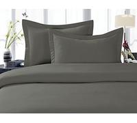 Celine linenbest, más Suave, coziest Funda nórdica Nunca. 1500 Hilos Egipcio Calidad Lujo Super Suave Antiarrugas 3 Piezas Juego de Funda de edredón, Full/Queen, Gris