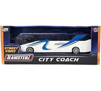 Celino® City Coach Aeropuerto Autobús DieCast Juguete Modelo Vehículos Niños Juguetes Libres (Blanco)