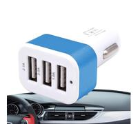 Cell Phone Car Charger, Plug-and-Play Charging Adapter with 3 USB Ports, 0.98x1.77x2.56 Inch, Fast Charging Device for Smartphones Tablets GPS, Automotive Interior Power Accessory