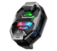 Cell Phone Cooler, Mobile Phone Cooler, RGB LED Semiconductor Cooling, Type-C Powered Compact Design, Outdoor Vlog Streaming Use, 2.32x3.39x1.69 Inches, Black Color, 1 Piece