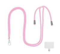 Cell Phone Lanyard Crossbody Adjustable Neck Strap for Around The Hand with Clear Tether Tab for Most Full Coverage Phones Case(Pink)