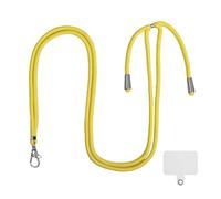 Cell Phone Lanyard Crossbody Adjustable Neck Strap for Around The Hand with Clear Tether Tab for Most Full Coverage Phones Case(Yellow)