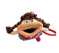 Cell Phone Purse - Knitted Sausage Mouth Funny Shoulder Bag For Women