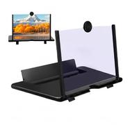 Cell Phone Screen Magnifier - 3D HD Foldable Screen Amplifier, Smartphone Video Projector Holder with Stand, Eye Protection Design | Portable Phone Magnifier for Movies, Videos, Games, All Phones