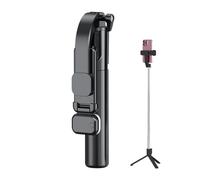 Cell Phone Selfie Stick, Extendable Tripod Wireless Remote, 7.68x1.97x1.57 Inches Portable Travel, Adjustable Phone Holder for Group Photos, Live Streaming, and Video Recording