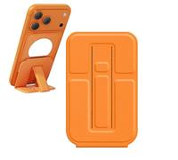 Cell Phone Stand - Artificial Leather Smartphone Support | Magnet Mobile Phone Holder Stand | For Video Call, Live-Streaming, Recording, TV Watching, Entertainment, Table, Dashboard, Foldable, Portabl