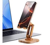 Cell Phone Stand for Desk - Adjustable Mobile Dock for Office Use | 360° Rotating Arm with Foldable Frame, Anti Slip Base, Height Adjustment Feature, Video Calls, Recording Study and Workstation