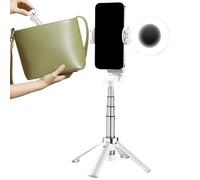 Cell Phone Tripod Stand, Extendable Rotatable Selfie Stick, Phone Holder Lightweight Travel Tripod for Video Recording, Livestreaming, Vlogging, and Filming, 9x2x2cm, 107g