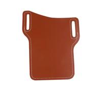 Cell Phone Waist Bag PU Leather Cell Phone Protective Pouch Practical Mobile Phone Storage Bag for Men Male (Dark Grey)