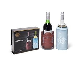Cellardine Therm au Rouge & Rapid Ice - Juego de enfriadores para Botellas de Vino en Caja Regalo