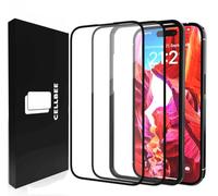 CellBee Protector de Pantalla Compatible con iPhone 15 Pro - Cristal Templado 9H Enhanced Force 3D The Curved - Cobertura Total Sin Burbujas - Pack de 2 Unidades