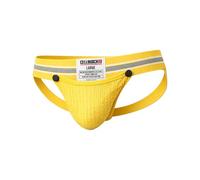 CELLBLOCK 13 - Ropa Interior Hombre - Tight End 2 Inch Snap Up Jockstrap Yellow - 1x Tamaño XL