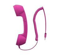 CellCase Vintage Retro 3.5mm teléfono teléfono teléfono teléfono celular receptor micrófono micrófono altavoz altavoz para iPhone iPad teléfonos móviles teléfono celular Smartphone (rosa caliente)