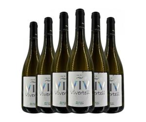 Celler de Batea Vivertell Blanco Terra Alta Joven 75 cl Vino blanco (Caja de 6 Botellas de 75 cl)