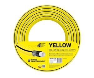Cellfast 1/2" Garden Hose 20m, UV Resistant, 4 Layers, High Pressure (20 bar), Durable Thread Reinforcement, Temperature Range -10/+50°C, Ideal for Drip Irrigation and Watering.