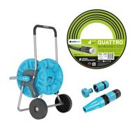 Cellfast Aluplus carro manguera 1/2" 60m + manguera Quattro 15m + aspersor