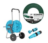 Cellfast Aluplus carro para manguera 1/2" con manguera 20 m y aspersor