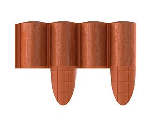 Cellfast Eco Borde de Cesped Delimitador Empalizada de Jardín Valla Color Ladrillo Rojo 2,4 m