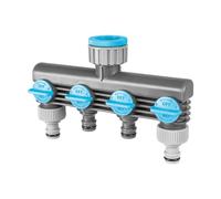 Cellfast El distribuidor de 4 vías de IDEAL permite conectar cuatro sistemas a un grifo simultáneamente, regulando suavemente el flujo de agua, 52-240