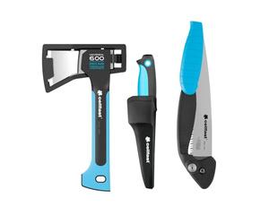 Cellfast ENERGO Juego de Herramientas de Camping, Cuchillo, Hacha, Sierra, Kit de Campamento
