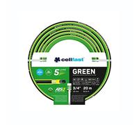 Cellfast Manguera de jardín GREEN ATS2, resistente, flexible, de 5 capas, trenza de tricot ATS2, resistente a los rayos UV y a las algas, libre de metales pesados, 30 bar, -20/60 °С temperatura 3/4",
