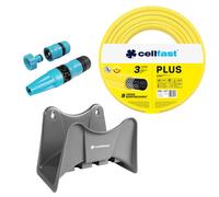 Cellfast Juego manguera 1/2 25 m con soporte gris y aspersor