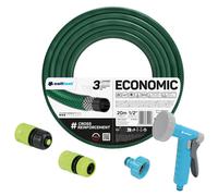 Cellfast Manguera de jardín Economic 1/2'' 20 m - Kit con pistola y accesorios